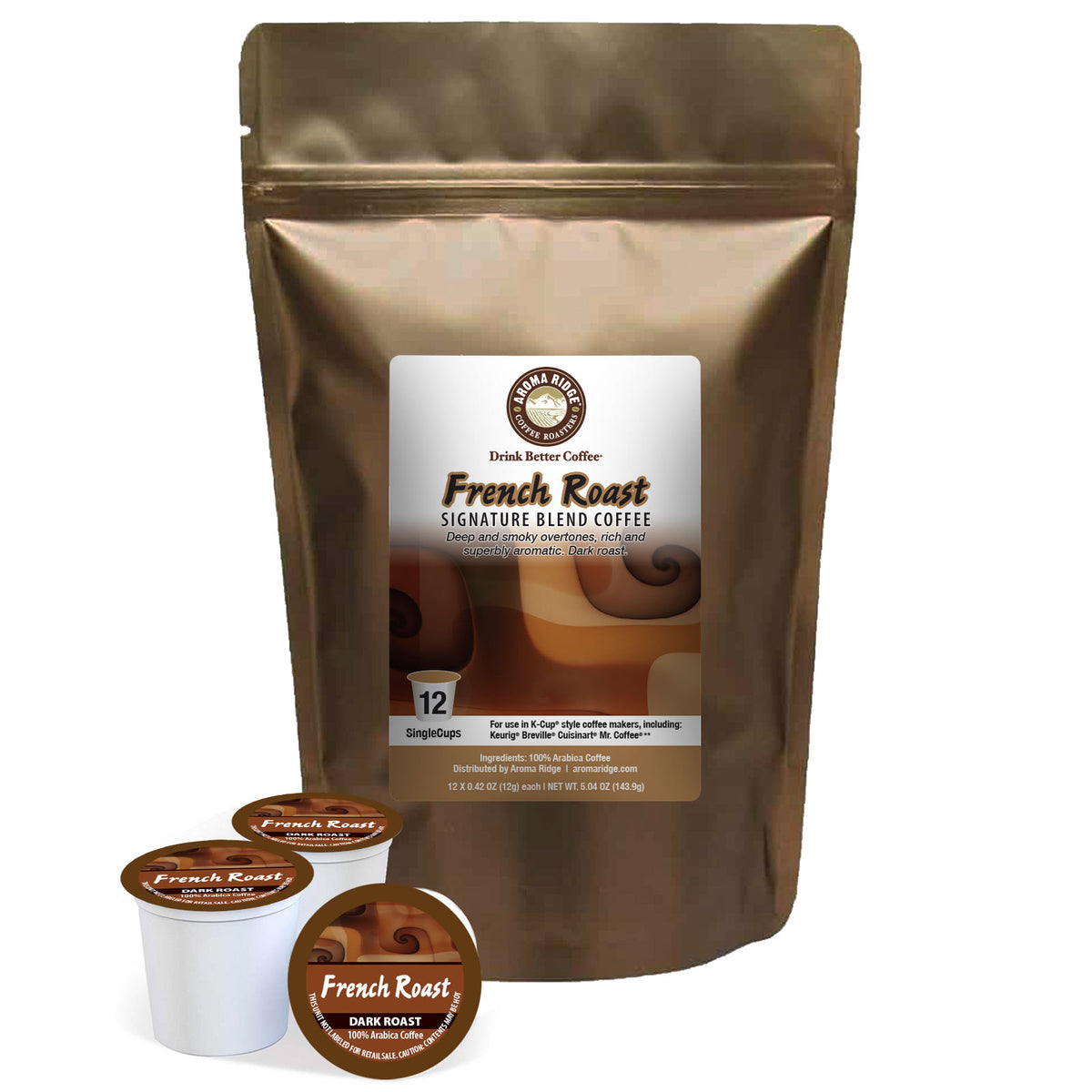 French Roast Coffee Single-Serve Pods 12ct Dark Roast