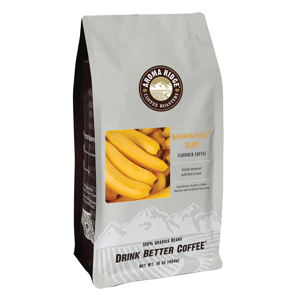 16 ounce bag of banana rum flavored Coffee, 100% Arabica Beans