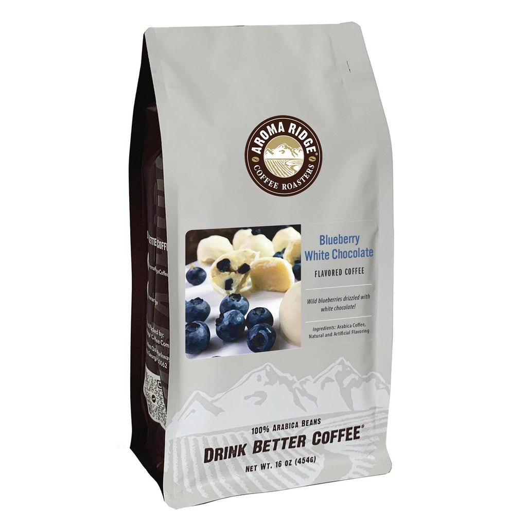 16 ounce bag of blueberry white chocolate flavored Coffee, 100% Arabica Beans
