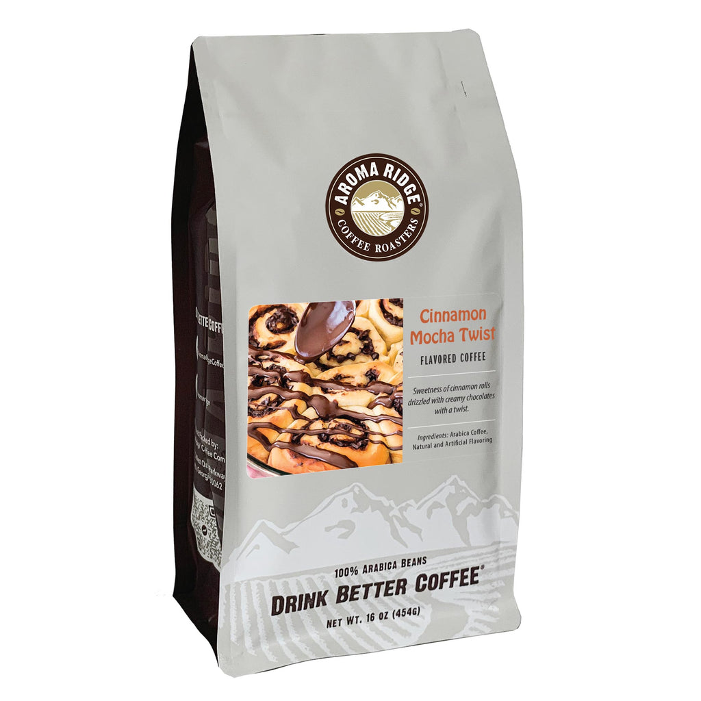 16 ounce bag of cinnamon Mocha  flavored Coffee, 100% Arabica Beans