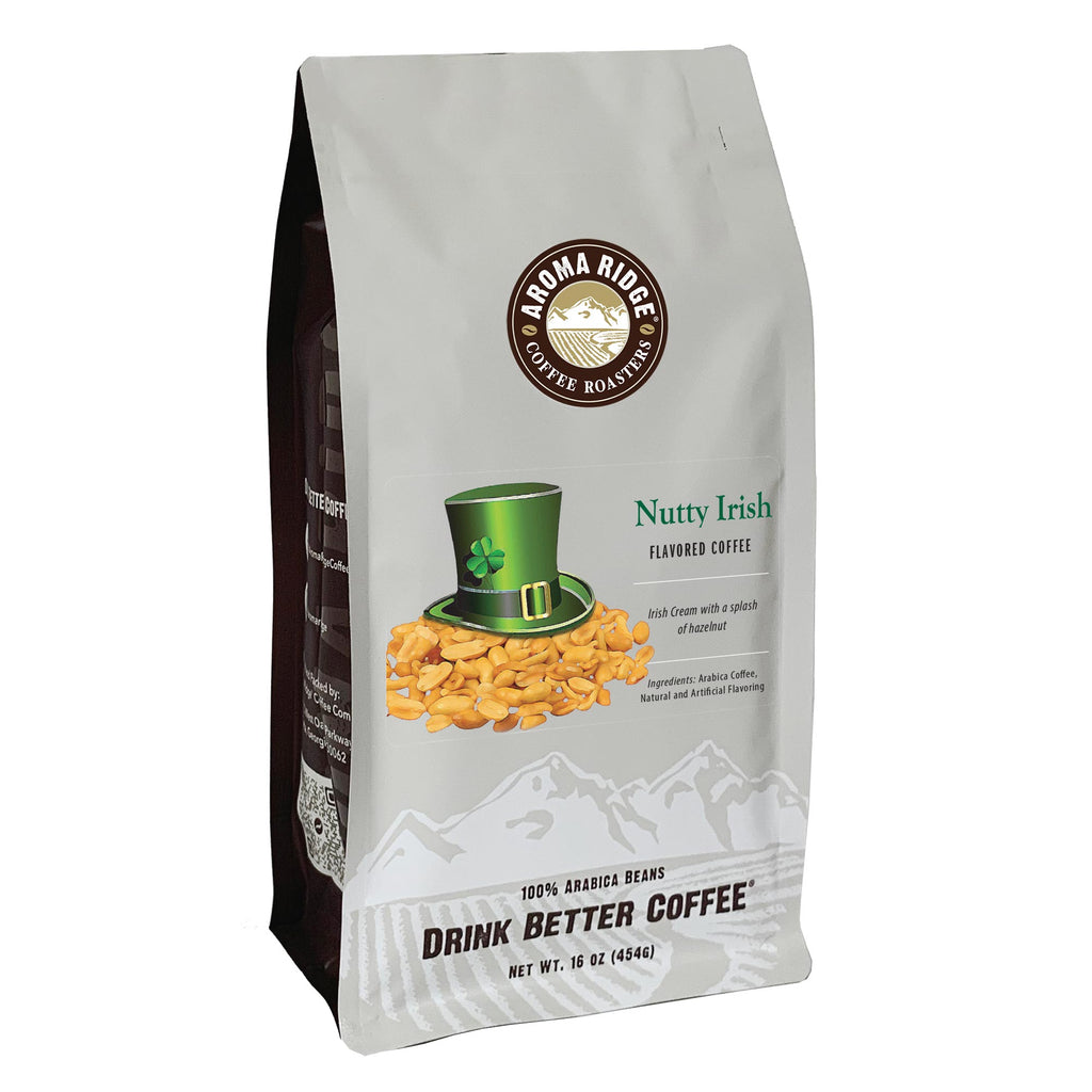16 ounce Nutty Irish  flavored Coffee, 100% Arabica Coffee