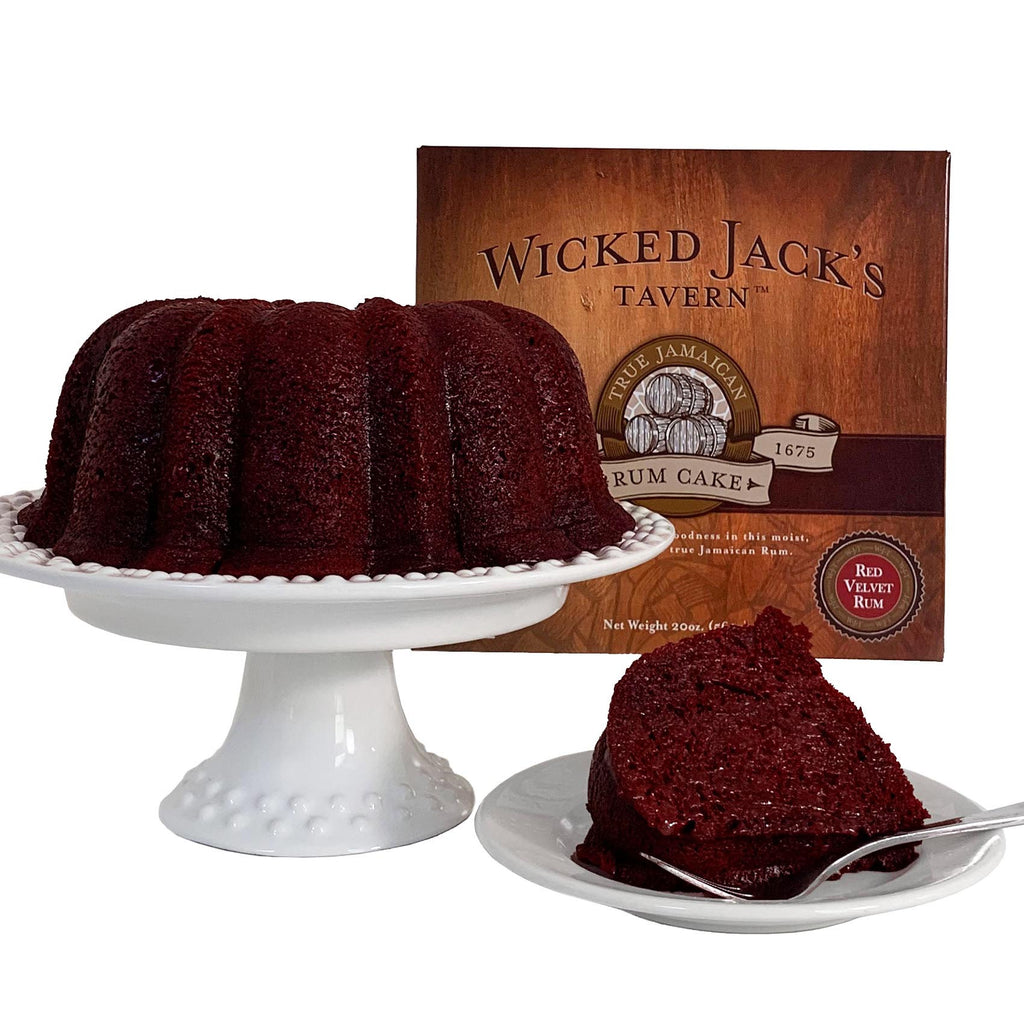 Wicked Jacks red velvet rum cake , fast delivery 