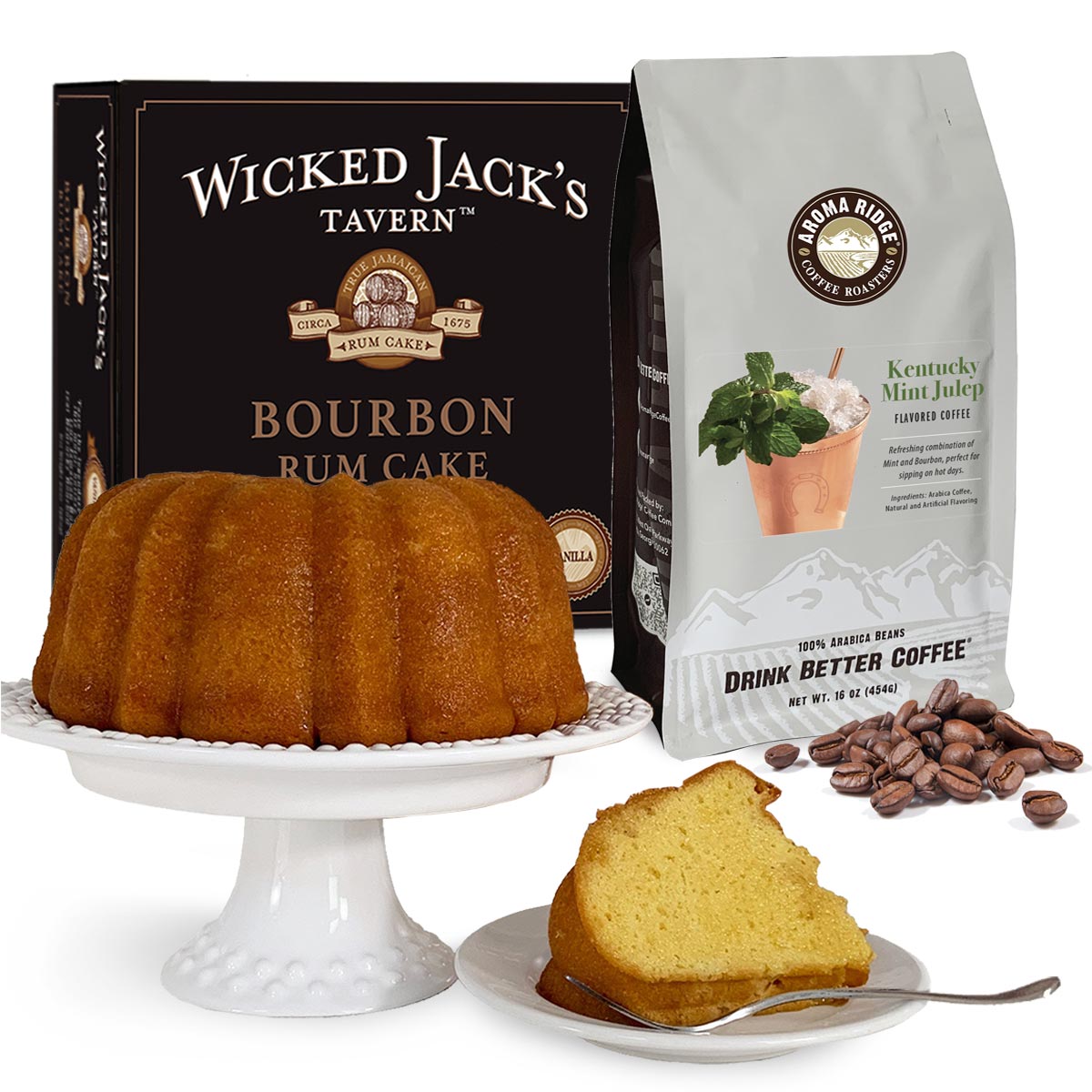 Kentucky Derby Coffee & Cake Gift Bundle Aroma Ridge Coffee Roasters Family owned. Roasting