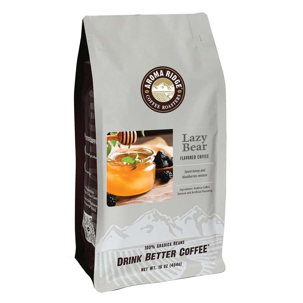 16 ounce bag of honey and blackberry flavored Coffee, 100% Arabica Beans