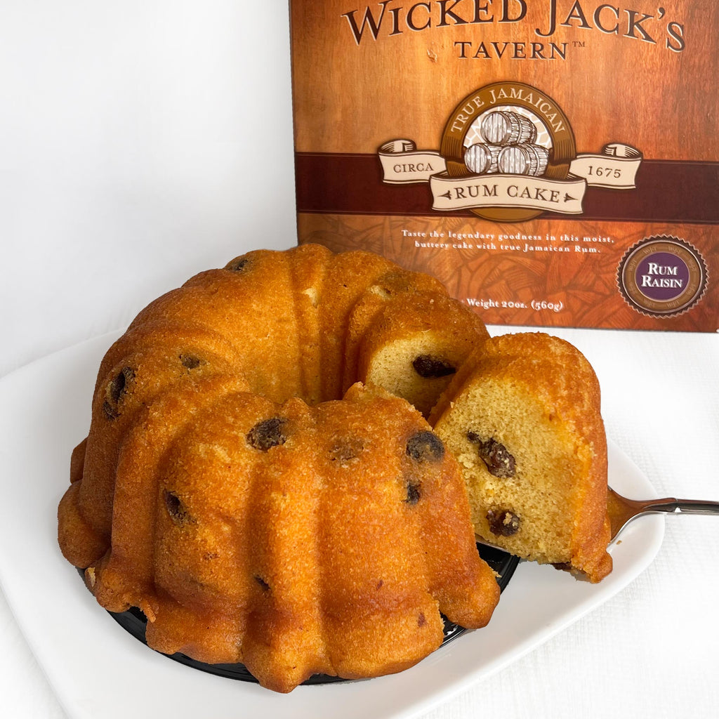 Wicked Jack's Tavern Rum Cake ,  fast delivery ready to eat Caribbean cake 